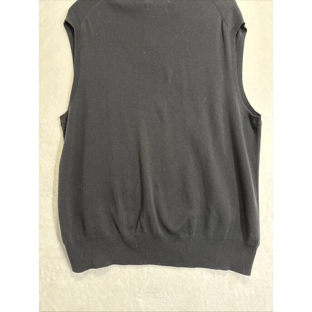 Polo Ralph Lauren Sweater Vest Men's Size XL Pullover Black Pima Cotton V-Neck